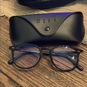 Diff Eyewear Jaxson black + blue light clear lens